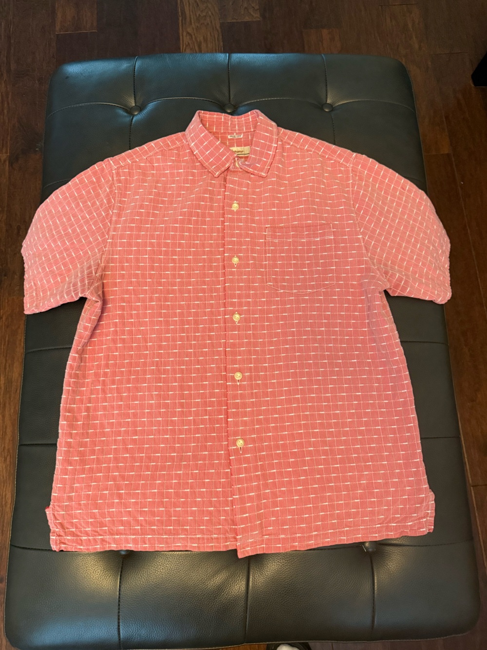 Tommy Bahama Coral Windowpane Short-Sleeve Button-Down Shirt